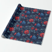 Klassiek Roze Vintage Inpakpapier (Uitgerold)