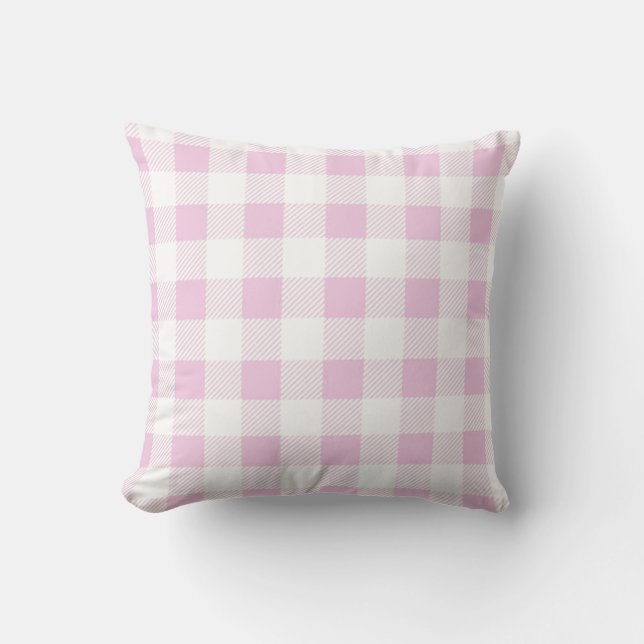 Klassiek roze wit kussen (Voorkant)