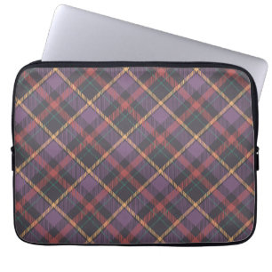 Klassiek ruitpatroon laptop sleeve