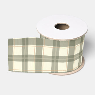 Klassiek salie Tartan Grosgrain Lint