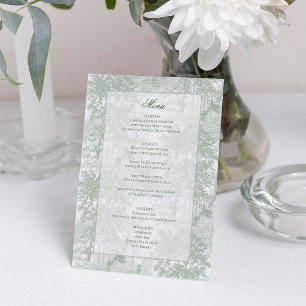 Klassiek saliegroen landschap toile bruiloft menu