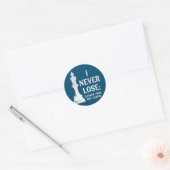Klassiek schaakontwerp, ik verlies nooit. Ik woon Ronde Sticker (Envelop)