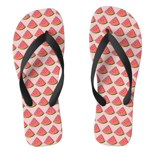 Klassiek Schattige Chic Pink Watermelon Slice Patt Teenslippers (Voetbed)