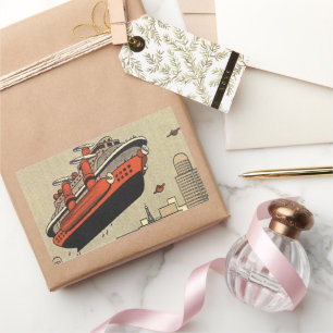 Klassiek scheepvaart Cruise Schepen Helicopter Rechthoekige Sticker