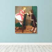  Klassiek schilderen van Victoriaans kinderen Canvas Afdruk (Insitu (Houten vloer))