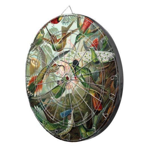 klassiek schilderij van vogel- en wildvogelsoorten dartbord (Voorkant Rechts)