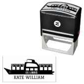 Klassiek schip Custom ex libris Zelfinktende Stempel (In situ)