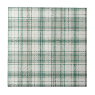 Klassiek Schots Saliegroen Tartan Schotse Ruit Pat Tegeltje