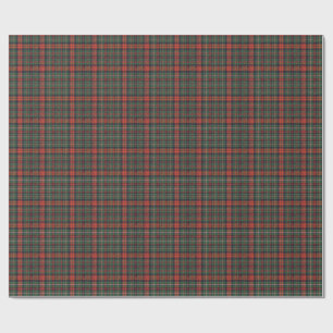 Klassiek Schots Tartan Rood & Groen Schotse Plaid Cadeaupapier
