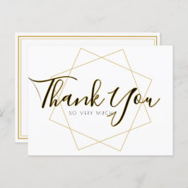 Klassiek script bedankt kaart