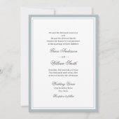 Klassiek script Beide ouders bruiloft uitnodiging (Voorkant)
