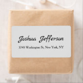 Klassiek script Creative Plain Grey Etiket (Insitu)