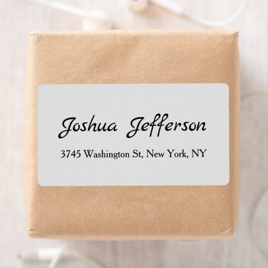 Klassiek script Creative Plain Grey Etiket (Insitu)