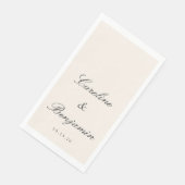 Klassiek Script Elegant Bruiloft Aangepaste Naam I Servet (Hoek)