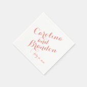 Klassiek script | Elegante bruiloft papieren serve Servetten (Hoek)