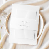 Klassiek script Elegante minimalistische bruiloft Uitnodigingen Wikkel