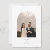Klassiek script Minimal Modern Photo Wedding Kaart (Achterkant)