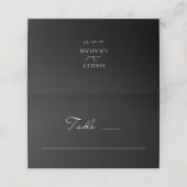 Klassiek Script minimalistisch zwart bruiloft (Buitenkant ongevouwen)