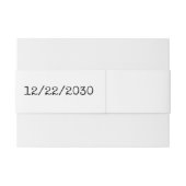 Klassiek script Mr. & Mrs. Invitation Belly Band Uitnodigingen Wikkel (Achterkant Voorbeeld)