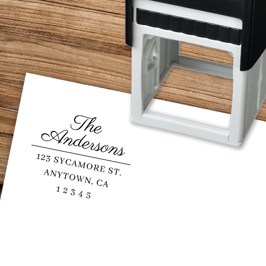 Klassiek Script Name Return-adres Zelfinktende Stempel