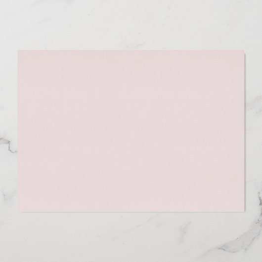 Klassiek script Traditiona Wording Pink Quinceañer Folie Uitnodiging (Achterkant)