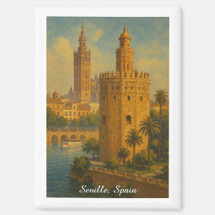 Klassiek Sevilla Spanje Reizen Giralda & Torre Oro Magneet