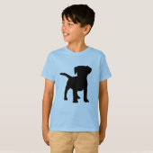 Klassiek silhouet van hond T-shirt (Voorkant volledig)