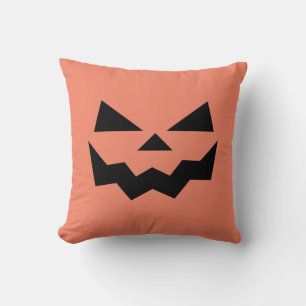 Klassiek Sinaasappel Jack-o-lantaarn pompoengezich Kussen