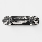 Klassiek skateboard voor zwarte en witte gevels (Horizontaal)