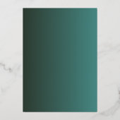 Klassiek smaragdgroen en goud Save the Date Folie Uitnodiging (Achterkant)
