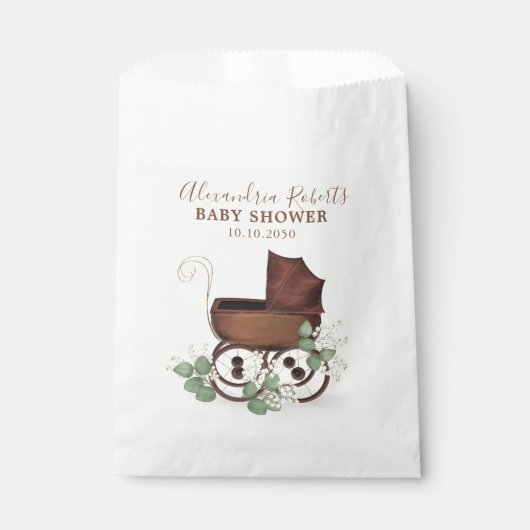 Klassiek Snoep begunstigt Baby shower groen vervoe Bedankzakje (Voorkant)