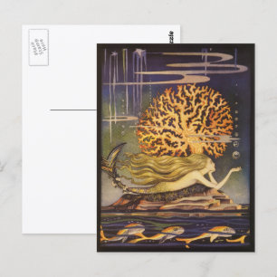 Klassiek sprookje, Kleine Zeemeermin in Oceaan Kor Briefkaart