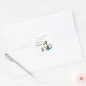 Klassiek sprookje voor kinderen Dragon en Ridder Ronde Sticker (Envelop)