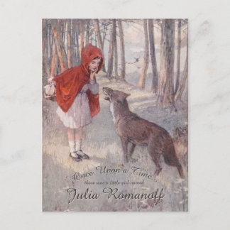 Klassiek sprookjesboek over Roodkapje Briefkaart