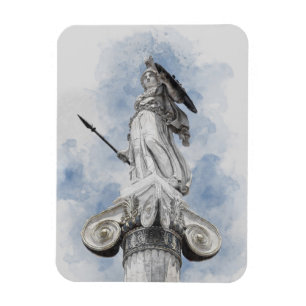 Klassiek standbeeld van Athena – Mythologie-geïnsp Magneet