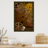 Klassiek Steampunk-Poster Poster (Keuken)