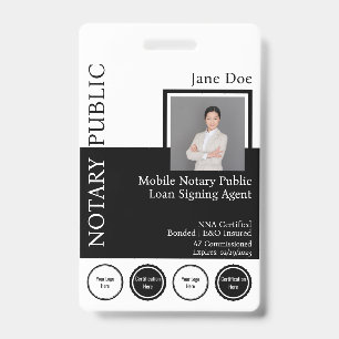 Klassiek Stijl Notaris Openbaar Badge met QR