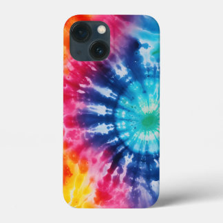 Klassiek  Stijl Regenboog Tie Dye Design iPhone 13 Mini Hoesje
