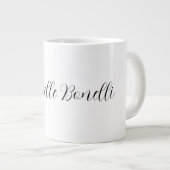 Klassiek stijlvol script Jouw naam Plain toevoegen Extra Grote Beker (Voorkant rechts)