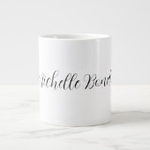 Klassiek stijlvol script Jouw naam Plain toevoegen Extra Grote Beker (Voorkant)