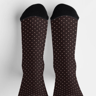 Klassiek stippenpatroon, bruin, Boho-stippen Sokken