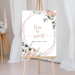 Klassiek Stof Roze Roos Bloemige Liefde Is Zoete B Poster