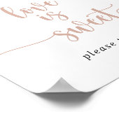 Klassiek Stof Roze Roos Bloemige Liefde Is Zoete B Poster (Hoek)