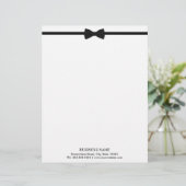 Klassiek Stropdas elegant zwart-wit Briefhoofd Ontwerp (Staand voorkant)