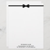 Klassiek Stropdas elegant zwart-wit Briefhoofd Ontwerp (Voorkant / Achterkant)