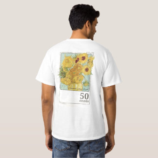 Klassiek Sunflower Kunst T-shirt voor Heren