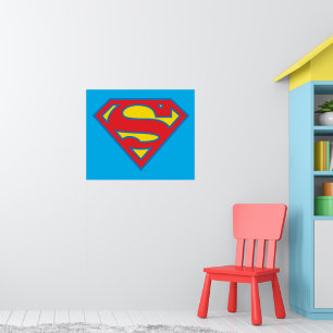 Klassiek Supergirl-logo met blauwe omtrek Poster