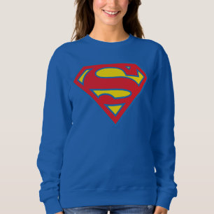 Klassiek Supergirl-logo met blauwe omtrek Trui