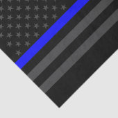 Klassiek symbool van Amerikaanse vlag Thin Blue Li Tissuepapier (Detail)