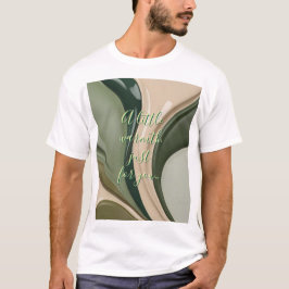 Klassiek T-shirt in stijlvolle abstracte vormgevin